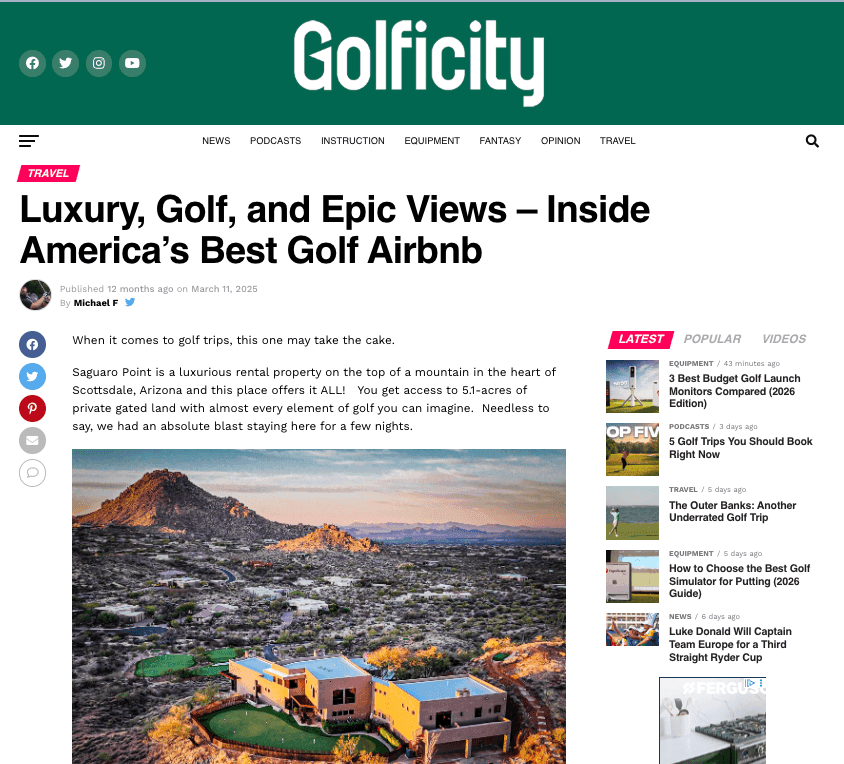 Golficity Feature